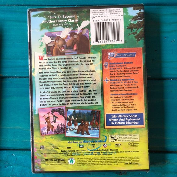 Walt Disney Brother Bear & Brother Bear 2 DVD Bundle ~ New - Picture 6 of 8